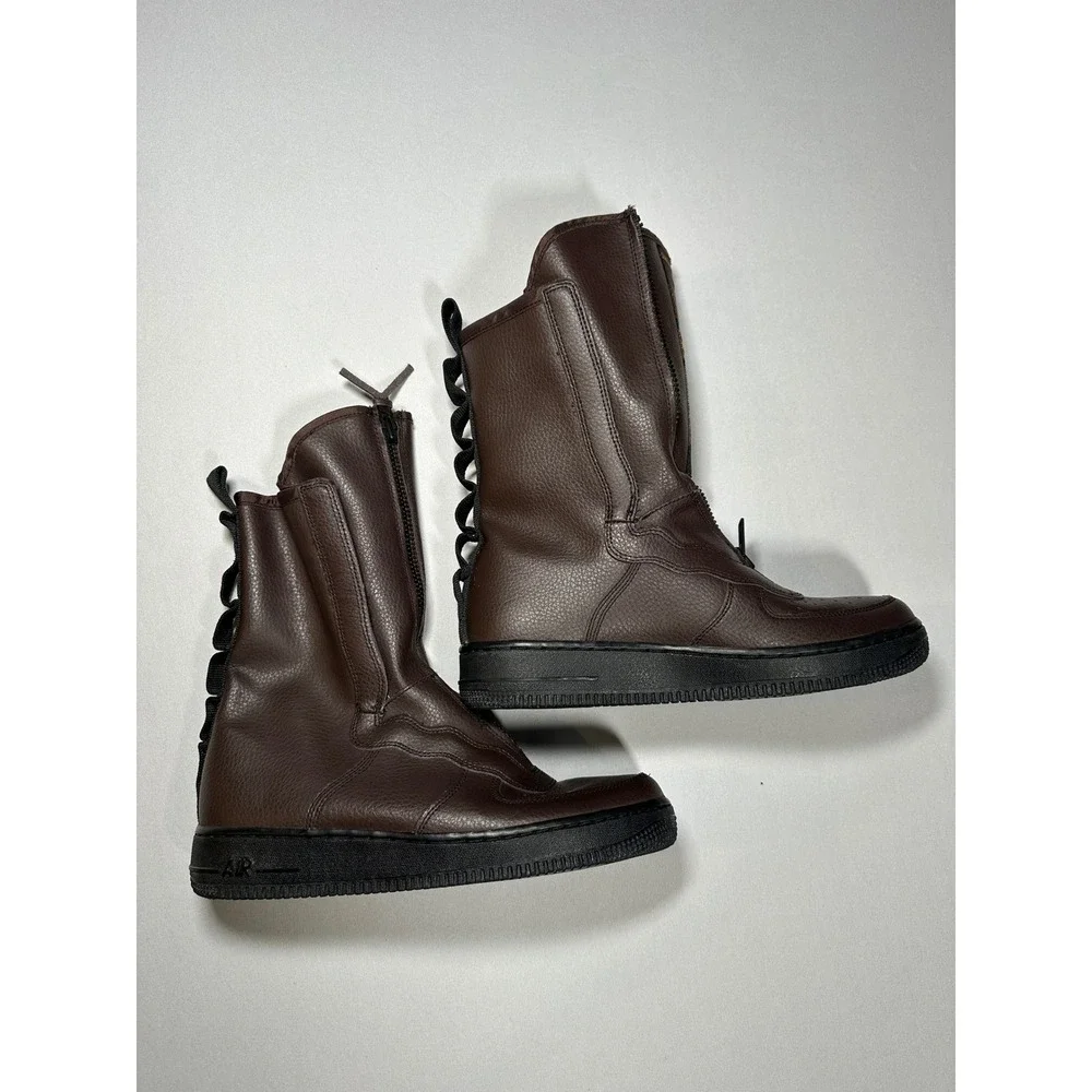 US 9 Nike SF Air Force 1‎ Hi Winter Boots Baroque Brown Mens AA1128-204 No Laces